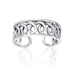 Stříbrný prsten na nohu