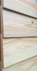 Fasádní prkno smrk s polodrážkou, americký styl, 20x150 mm