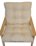 Polstr na zahradní křeslo s nízkým opěradlem - látka světle béžový melír | RYCHLÉ DODÁNÍ