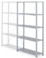 Skladovací regály ze systému polic Quickshelf 7500mm x 800mm Manorga