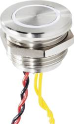 Renkforce RF-4707816 tlačítka zvonku piezo 1násobné nerezová ocel, bílá 24 V/0,3 A