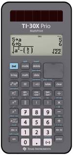 Texas Instruments TI-30X Prio MathPrint(TM) školní počítač, displej (počet míst) 64, na baterii, solární napájení, černá