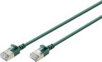 Digitus DK-1632-A-010S-G RJ45 síťové kabely, propojovací kabely CAT 6A F/FTP 1 m zelená barevně rozlišený, stíněný, točený drát, S průchodkou chránící proti