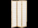 Japonský paraván - třídílný SMRK / BOROVICE - Bílá