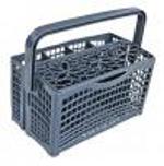 Dělitelný košík do myčky nádobí (23 x 13 cm) UNIVERSAL šedý s květy