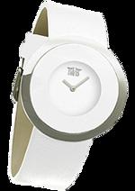 Dámské hodinky Ella – barevná kombinace nerez ocel / bílý ciferník / bílý řemínek
