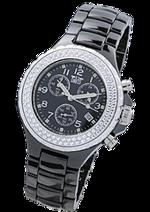 Dámské hodinky Ceramic White – barevná kombinace černé keramické / černý ciferník / černý řemínek