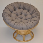 Ratanový papasan houpací medový polstr šedý melír SLEVA 7 %  | RYCHLÉ DODÁNÍ