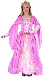 KARNEVAL Šaty růžová princezna vel.M (120-130cm) 5-9 let *KOSTÝM*