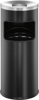 Durable SAFE rund 333201 koš na papír s popelníkem, 17 l, kov, (Ø x v) 250 mm x 630 mm, černá, 1 ks