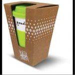 DRINK TO GO Zelený - termo keramický hrnek so silikonovým vrškem