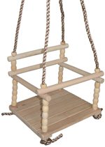 BROTHER DŘEVO Houpačka dětská závěsná natur dřevěná