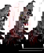 Maska latex Halloween svítící - zombie