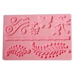 Silikónová forma vinna réva &amp; motýle 20x12,7x0,7 cm