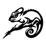 Samolepka chameleon na auto a motorku, tuning nálepka (5500)