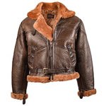 Bunda kožená UK BOMBER RAF s lícem HNĚDÁ  3XL - Skladem