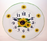 Nástěnné hodiny TALÍŘOVÉ -  slunečnice