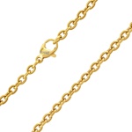 Pozlacený řetízek CABLE z chirurgické oceli 3 mm