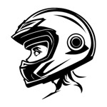 Samolepka motorkářka na auto a motorku, tuning nálepka (6224)