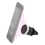 Držák telefonu magnetický do mřížky Compass Round - černý