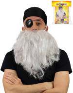 KARNEVAL Pirát set vousy šátek klapka na oko *KARNEVALOVÝ DOPLNĚK*