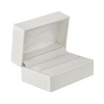 Dárková krabička na snubní prsteny - bílá