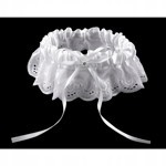 Svatební podvazek, barva Bílá