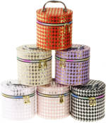 Kufřík dětský kosmetický vel. S se zrcátkem na zip kulatý 6 barev