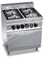 Plynový sporák s troubou Bertos G7F4+FE gastro