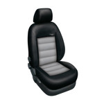 Autopotahy na Peugeot 407, od r. 2004 - 2011, kožené Authentic Leather, Barva Leather  černá/šedá 2709