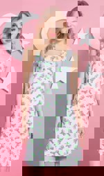 Dámská noční košile na ramínka Kaktus | Pyžama a Župany