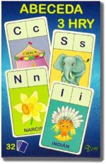 Abeceda - Hledej písmena karetní hra  3v1, 32ks