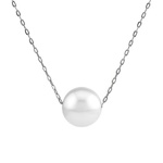 Zlatý náhrdelník Kayla z bílého zlata s pravou přírodní perlou