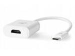 NEDIS redukční kabel s adaptérem, USB-C zástrčka – HDMI zásuvka, bílý, blistr, 20cm