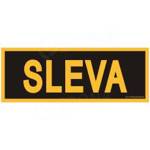 Papírový banner, plakát SKONTO 650x240mm,"SLEVA", žlutý, černý potisk, 4ks