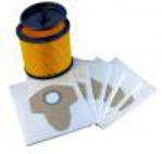 6ks sada Filtr pro vysavače PARKSIDE  PNTS 1300, 1400, 1500 s víkem, a sáčky textilní 25L objem