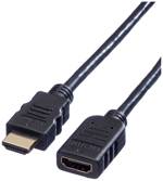 Value HDMI kabel Zástrčka HDMI-A, Zásuvka HDMI-A 1.00 m černá 11.99.5574 standardní HDMI HDMI kabel