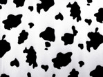 Imitace zvířecí kůže / kožešina hovězí, barva 1 bílá černá