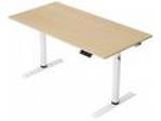 AROZZI herní stůl ARENA NORDICO Light Birch, motorizovaný, barva deska bříza, nohy bílé, šíře 140cm, výška 71-115 cm