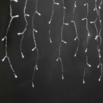 LED venkovní vánoční řetěz - závěs - rampouchy 180 LED, 7 funkcí, časovač, IP44, studená bílá   CLLC180C