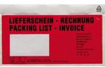 HEAD taška na dokumenty 161384300 DIN dlouhá červená Lieferschein-Rechnung, mehrsprachig se samolepicím uzávěrem 250 ks