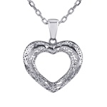 Zlatý náhrdelník Anfisa s broušeným srdcem z bílého zlata