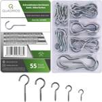 Quadrios 22SA052 Sada šroubovacích háků, stříbrná, 55 dílů 55 ks