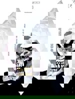 Maska latex s kápí fosfor bílá