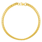 Náramek Curb Pancr z chirurgické oceli pozlacený 18kt žlutým zlatem - 4 mm