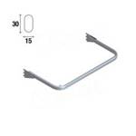 Prodejní systém ARKSYS, U-rampa 1200 x 340 mm, oválná, satin