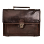 Lagen Kožená aktovka na dokumenty 2079/T tmavě hnědá
