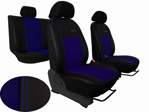 Automega Autopotahy Škoda Fabia I, kožené s alcantarou EXCLUSIVE černomodré, dělená