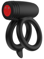 Dvojitý vibrační erekční kroužek Elite Power Hidden Desire