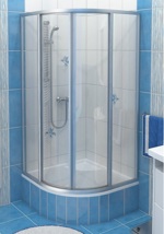 Ravak Supernova SKCP4-90 Sabina čtvrtkruhový sprchový kout rám satin výplň Pearl 31177VU0011